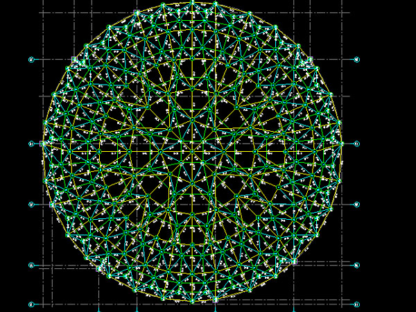 瓦房店明光正元广场圆形网架